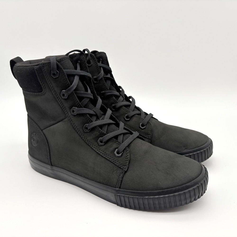 Timberland Skyla Bay Sneaker Boots Womens Size 9.5 Black Nubuck Lace Up